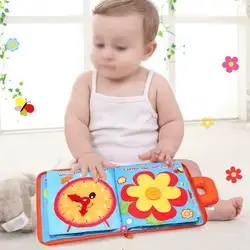 3D для детей игрушки для младенцев кнопка для детской одежды Защита от солнца цветок Ткань Книга для раннего развития игрушечные лошадки