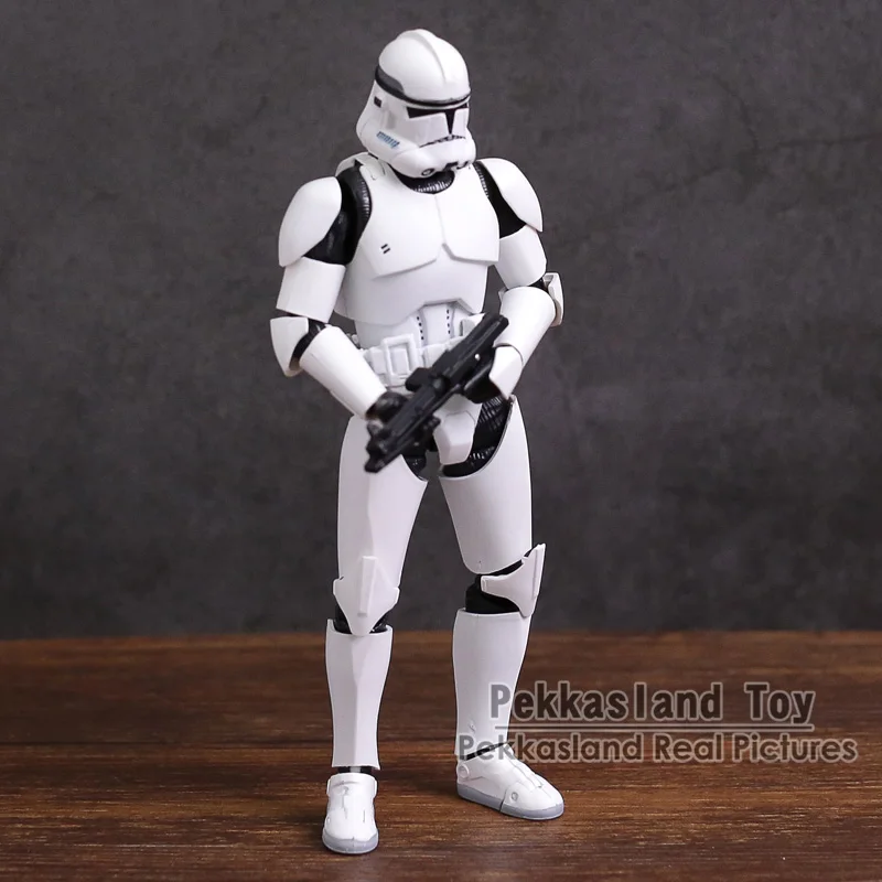SHF Clone Trooper PHASE II / PHASE I Captain PVC Action Figure Collectible Model Toy