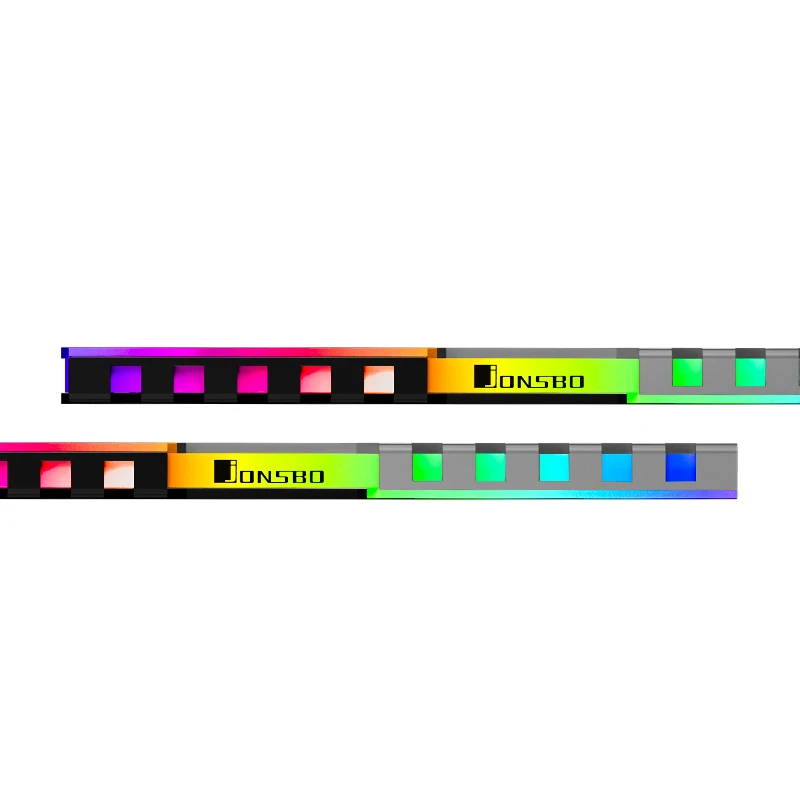 Jonsbo Nc-2 2 قطعة ذاكرة وصول عشوائي مكتبية غرفة تبريد قذيفة Rgb 256 اللون التلقائي تغيير سبائك الألومنيوم الحرارة بالوعة Ram سترة تبريد