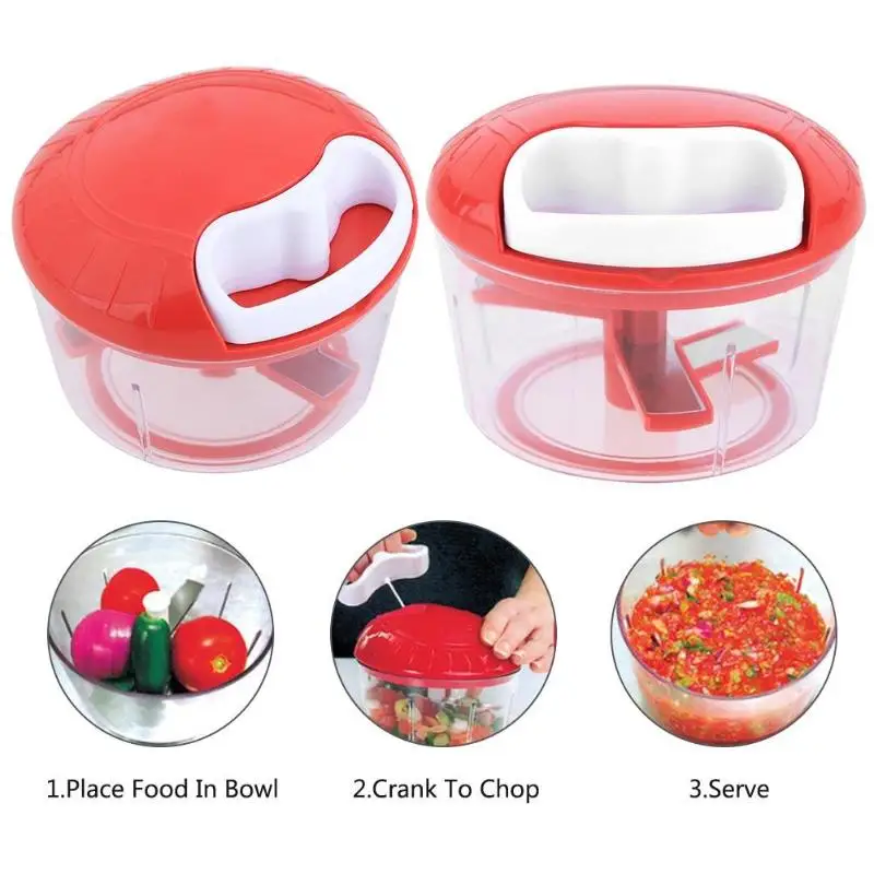 Manual Food Chopper Vegetable Shredder Multi function Meat Crusher Blender Household Processor