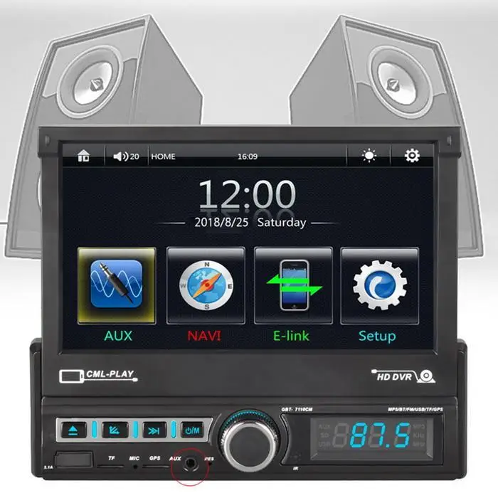 7 'Ƈ Din автомобильный Радио Телескопический FM Bluetooth стерео MP5 плеер Авто GPS