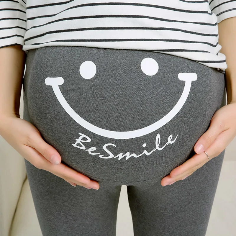 

Pregnant Women Pants Spring And Autumn Support Abdomen Can Adjust Pregnant Women Trousers Cutes Cute Cotton Maternity Leggings