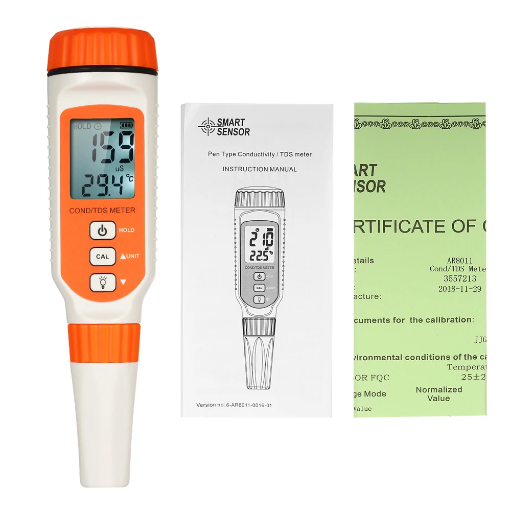 

SMART SENSOR Water Quality Tester Pen Type Conductivity Meter Professional Analyzer Total Dissolved Solid Temperature Tester