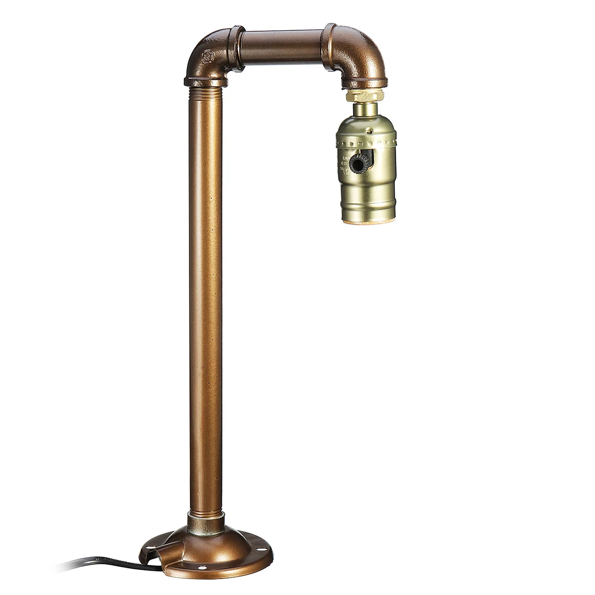 

Metal Iron Water Pipe Table Lamp E27 Bulb Light Vintage Desk Table Lantern Home Bedroom Decoration Indoor Lighting Lamp Fixture