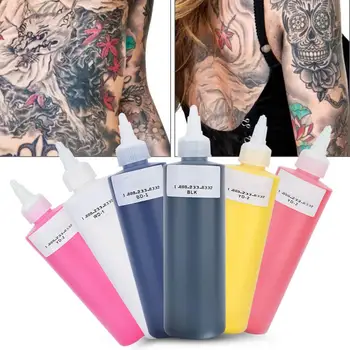 

240ml Tattoo Ink Set Body Paint Pigment Semi-Pernament Makeup Monochrome Inks