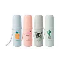 Портативный Зубная щётка чашки стиральная стакан для хранения путешествия Пластик стакан для хранения Зубная щётка держатель Открытый Портативный путешествия милая коробочка