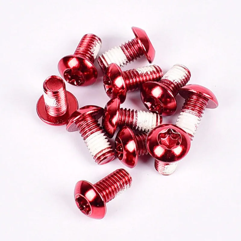 

12PCS Screw Cycling Bike MTB Bicycle T25 Torx M5x10mm Disc Brake Rotor Screw Bolts