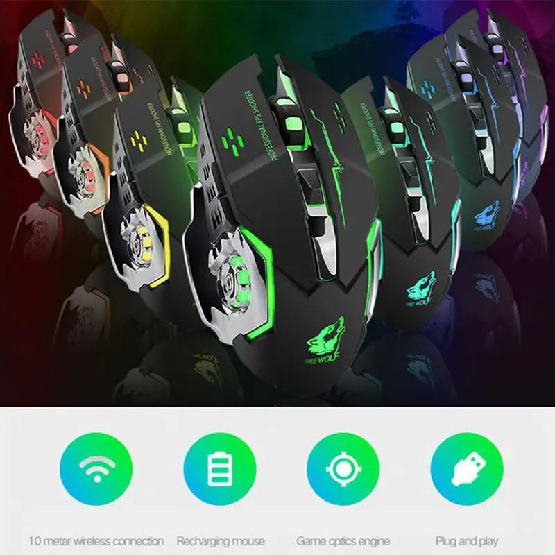 EastVita перезаряжаемая X8 беспроводная Бесшумная светодиодная подсветка USB