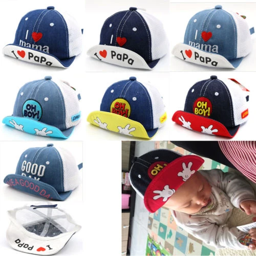 Kids Boys Girls Baseball Cap Adjustable Snapback Hip-hop Children Peaked Sunhat