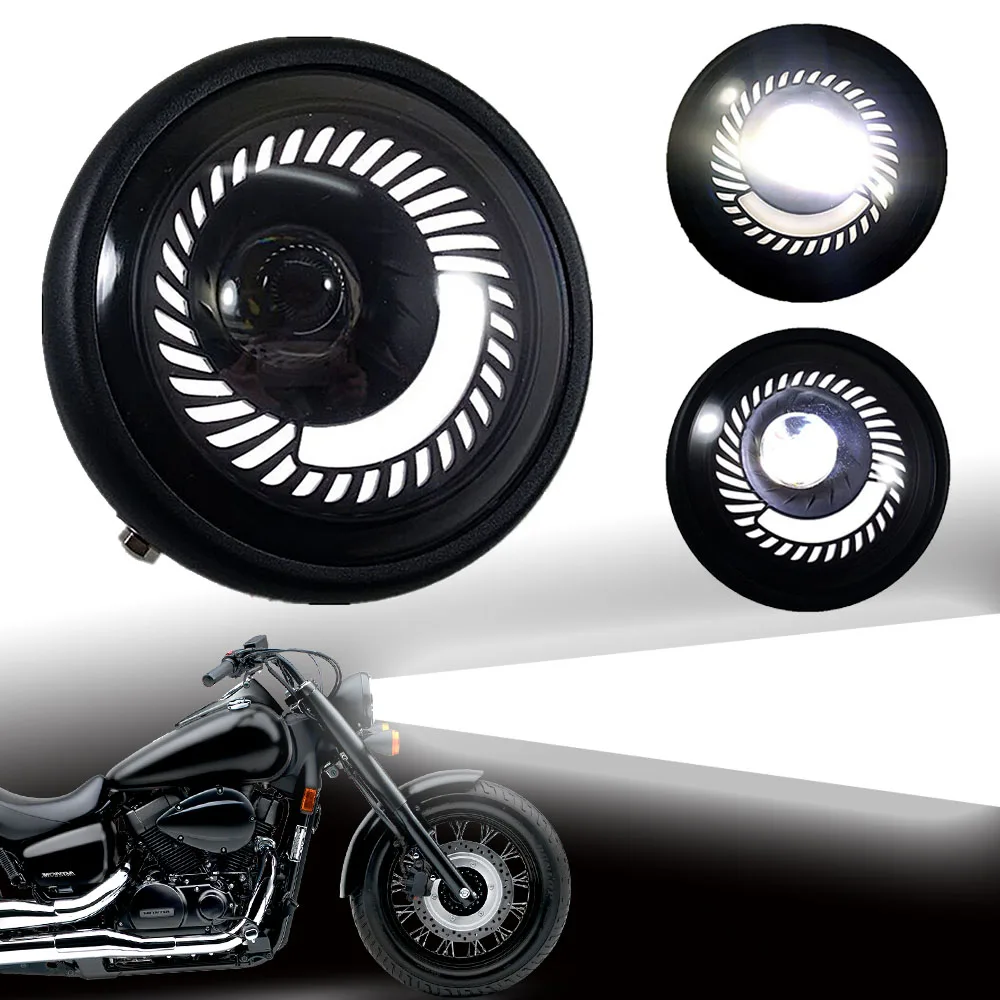 

New Arrival Universal LED Headlamp Driving Spot Light Round Motorcycle LED Headlight For Cruiser Cafe Racer Chopper