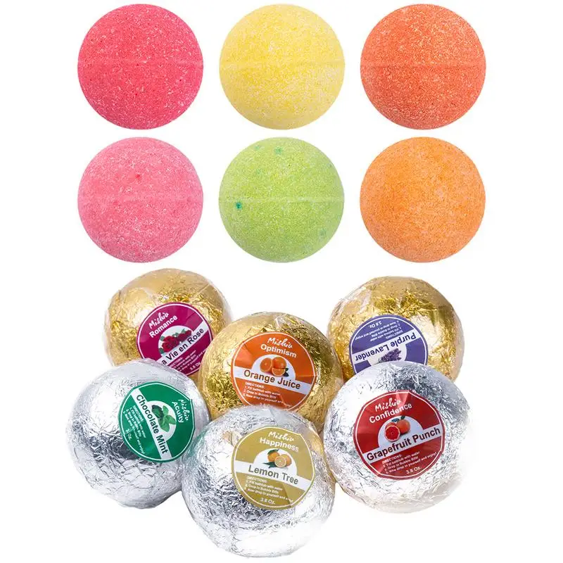 6 шт. 108 г купальный мяч набор с несколькими пены и влажный различные цвета и ароматы морской соли отшелушивания масла управление для семья