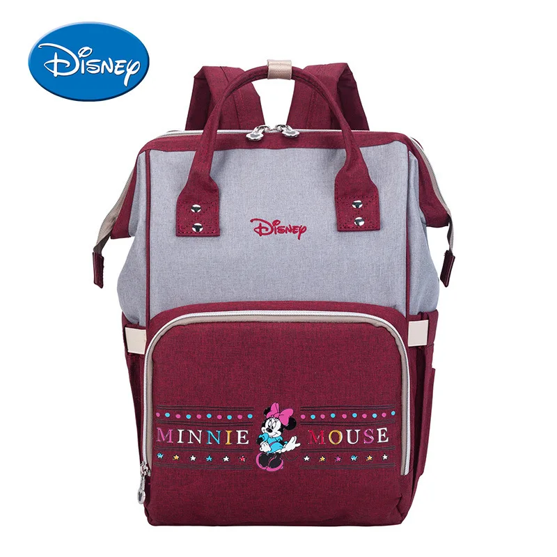 

Disney Mummy bag Mickey Minnie diaper with large capacity baby bag travel bag fashion out shoulder bag care designer