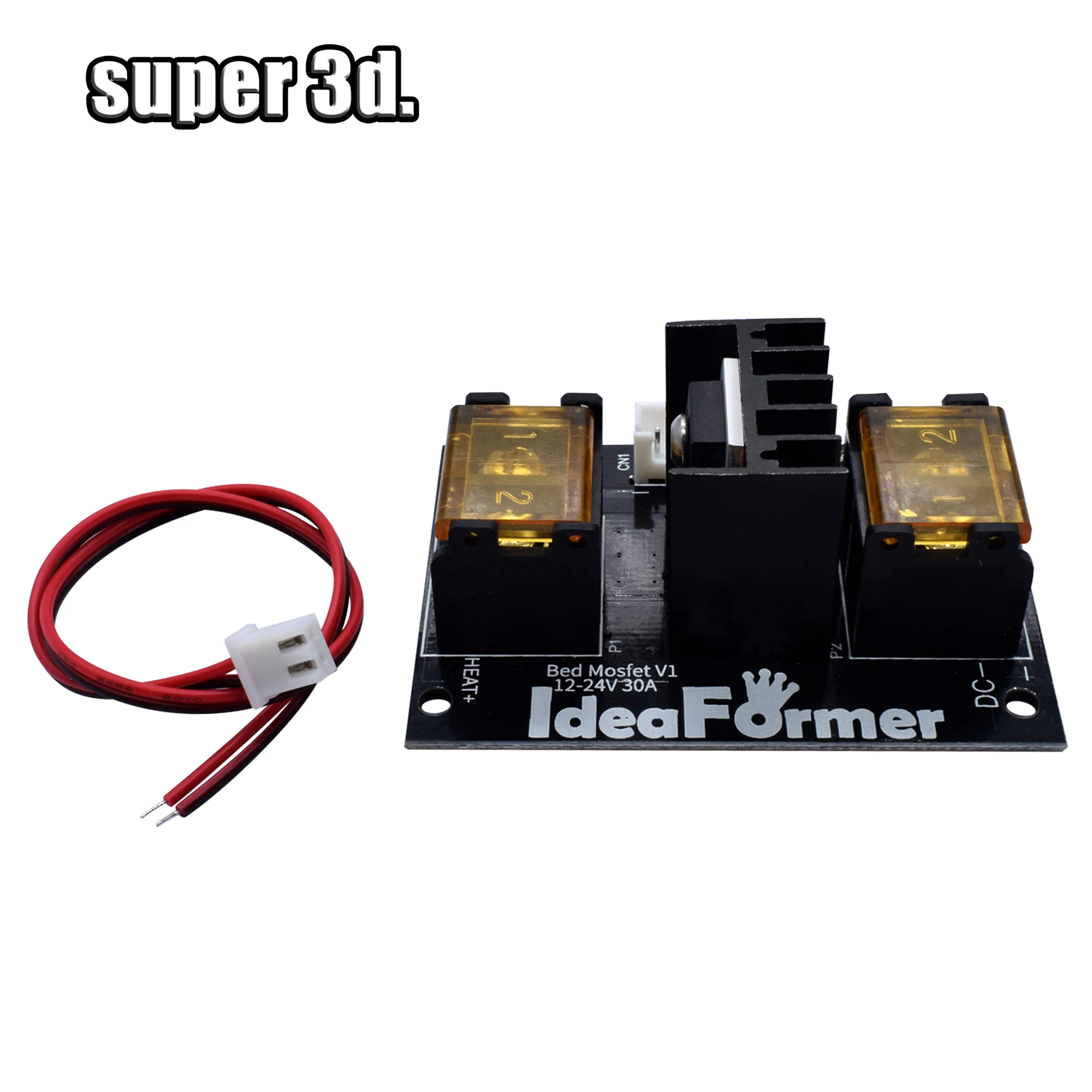 3D طابعة ساخنة السرير الطاقة وحدة/مرتع MOSFET 30A التوسع وحدة Inc 2pin الرصاص مع كابل ل Anet A8 a6 A2 Ramps 1.4