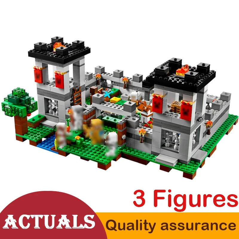

18005 ed 21127 Set My World The Fortress Building Blocks Bricks Creative Toys Compatible legoed for Kids