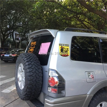 

For Mitsubishi Pajero V73 Spoiler ABS Plastic Unpainted Color Rear Roof Spoiler Wing Trunk Lip Boot Cover Car Styling