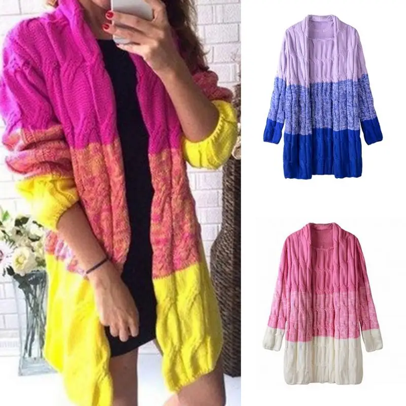 

New Women Knitted Sweater Autumn And Winter Long Sleeve Cardigan Female Casual Outwear Tops