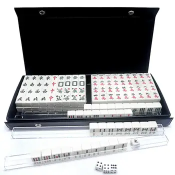 

Portable Mahjong Set Chinese Antique Mini Mahjong Games Home Games Mini Mahjong Chinese Funny Family Table Board Game