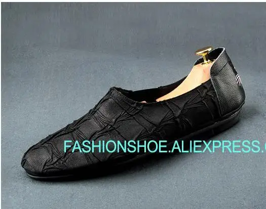 

Man Leisure Peans Shoes flat heel Slip on Fashion Designer Mens Dress Wedding Party Shoes Spring Fall Hot