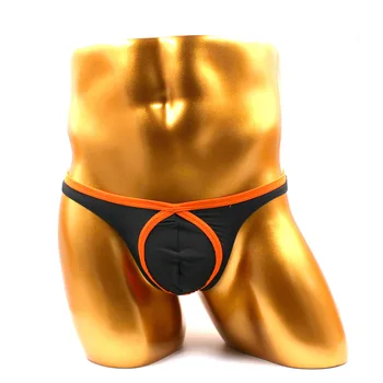 

AIIOU Mens Jockstrap Underwear G-Strings & Thongs Gay Pouch Sissy Panties Underpants Nylon Mens Thong Crotch Less Underwear