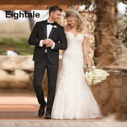 Eightale Плюс Размер свадебное платье с открытыми плечами аппликация кружевная «русалка» свадебное платье на заказ свадебное платье vestidos trouwjurk