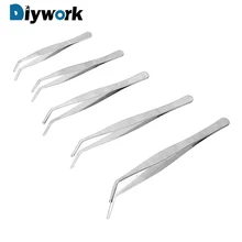DIYWORK антистатические 12,5 см/14 см/16 см/18 см/20 см клипса инструмент из нержавеющей стали локоть пинцет точные