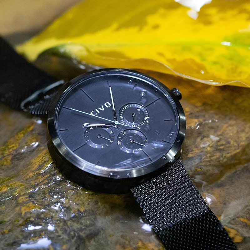

CIVO Fashion Casual Watches Men Top Brand Luxury Quartz Watch Men Clock Mesh Strap Waterproof Date Sport Watch Relogio Masculino