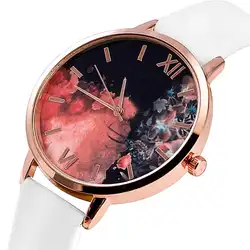Элитный бренд кожа кварцевые часы для женщин Дамы Мужская мода браслет наручные часы Relogio Feminino Masculino