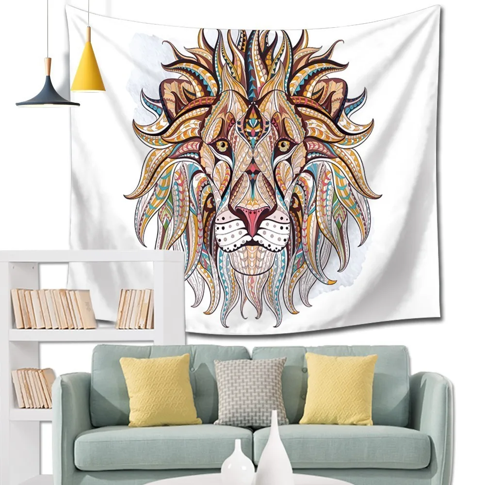 Мультяшные животные Мандала настенные гобелены украшения для дома Dorm покрывало