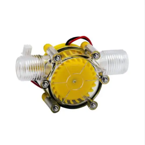 

Yellow Translucent 12V/10W DC Water Flow Pump Generator Hydroelectric Micro Hydro Generator Tap Water Flow Hydraulic DIY