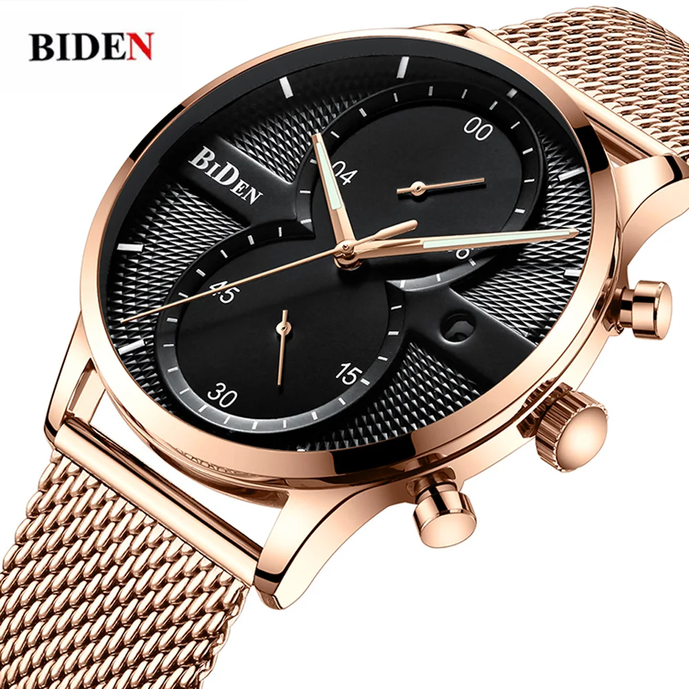 

Military Chronograph Watches Men Waterproof Gold Luxury Brand Men's Analog Quartz Clock Steel Wristwatch relogio masculino 2018