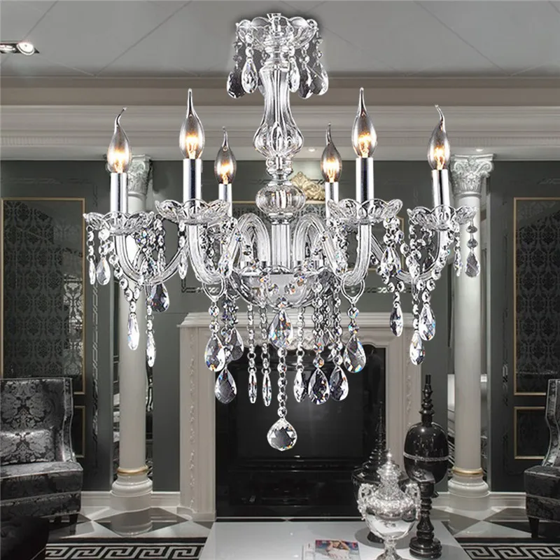 

Smuxi Modern Crystal Living Room Ceiling Light 6 Lamp lamparas de techo colgante moderna Fixture 110-240V Home Decoration