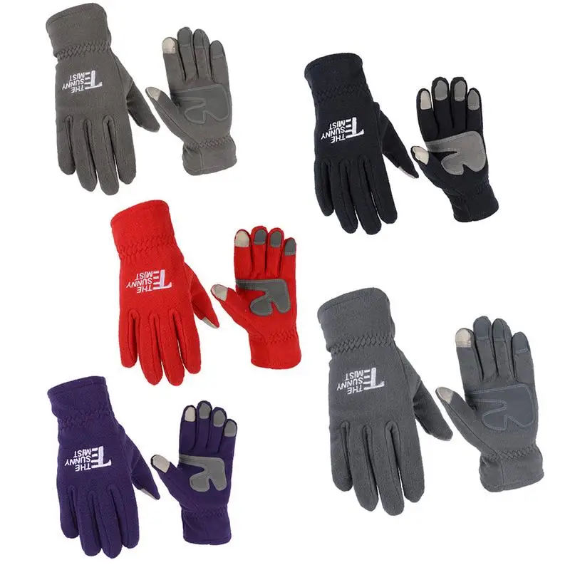 

Touch-screen Cold-proof Warm Fleece Gloves For Men And Women Autumn And Winter Outdoor Sports Cycling Climbing Driving Skiing