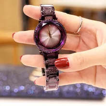 Лидер продаж, 5 цветов, изящная с бриллиантами, кварцевые часы для женщин, простые модные водонепроницаемые часы наивысшего качества, стальной ремешок