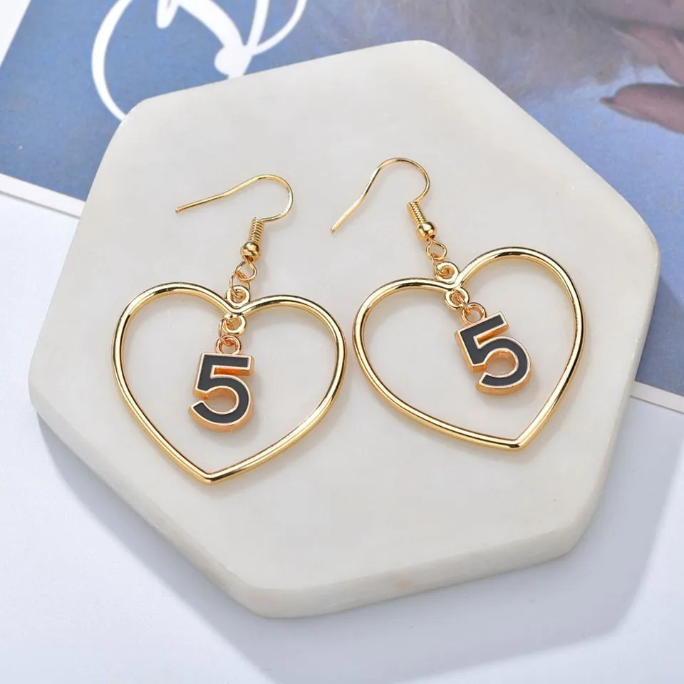 

Concise Big Heart Black White Figure Drop Earrings Handmade High Quality Earrings Jewelry For Women Trendy Anniversary Earrings