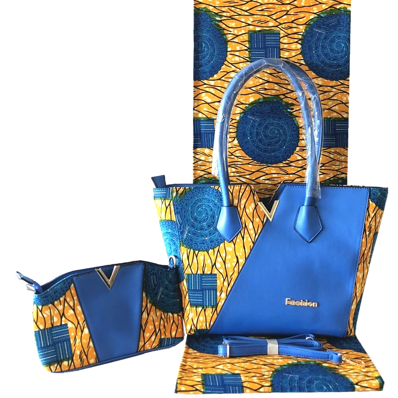 Nieuwe Collectie Afrikaanse Nederlandse Wax Tas En Wax Fabirc Set Hoge Kwaliteit Vrouw Handtas Met 6 Yards Afrikaanse Wax prints Stof Nieuwe Collectie Afrikaanse Nederlandse Wax Tas En Wax Fabirc Set Hoge Kwaliteit Vrouw Handtas Met 6 Yards Afrikaanse Wax prints Stof