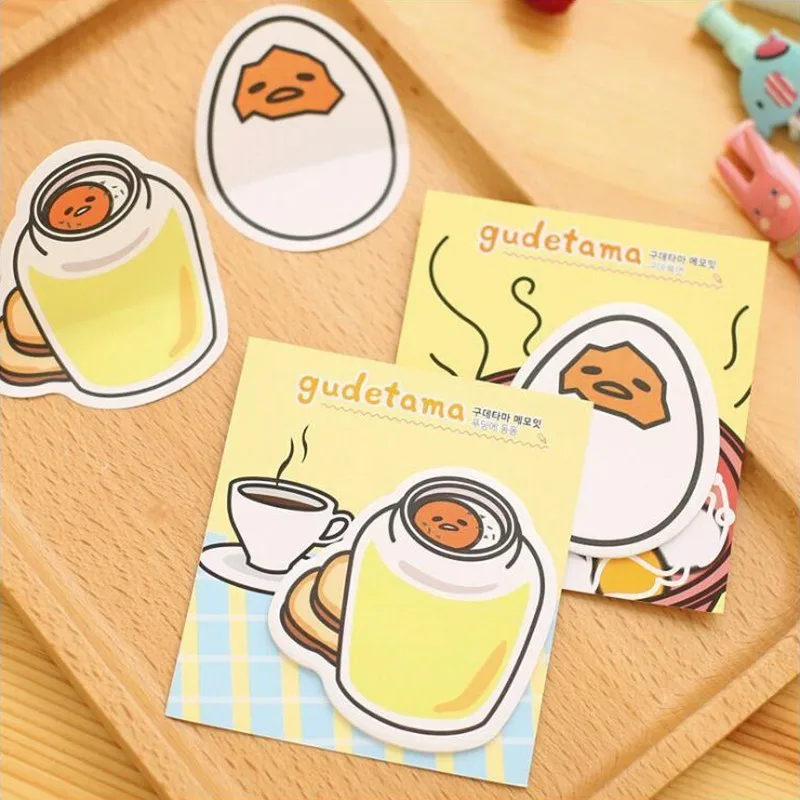 

Self-Adhesive Singular Egg Form Pattern Memo Pad Stickers Sticky Notes Office Post Stationery and School Supplies 20 Sheets/1PCS
