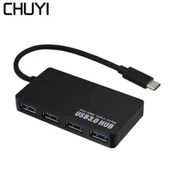 CHUYI USB3.1 Тип C до 4 Порты USB3.0 концентратор с OTG Функция ЕС/AU/US/UK Plug Мощность адаптер для Macbook Xiaomi ноутбука аксессуары