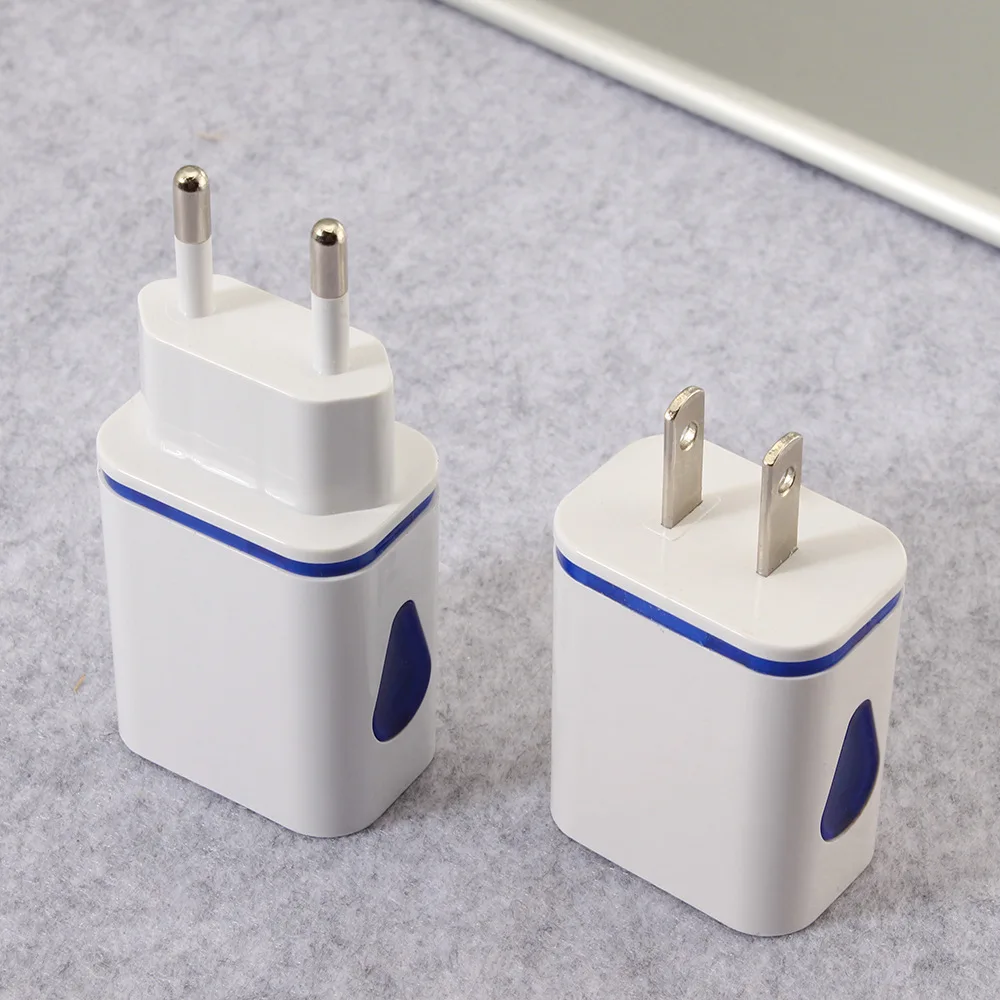 5 В/2.1A ЕС США вилка со светодиодом 2 адаптер usb портов мобильного телефона