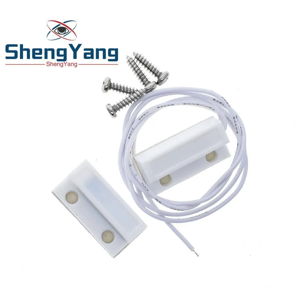 ShengYang MC-38 MC38 проводной датчик двери окна 30 мм Удлинение проволоки случайным образом магнитный переключатель домашней сигнализации для arduino