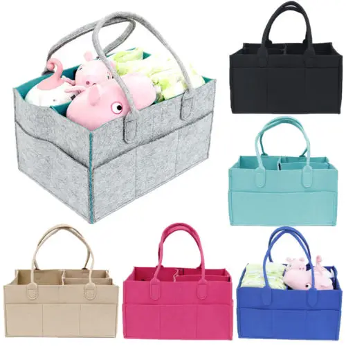 

Diaper Caddy Nursery Storage Baby Organizer Basket Nappy Bin Infant Wipes Bag