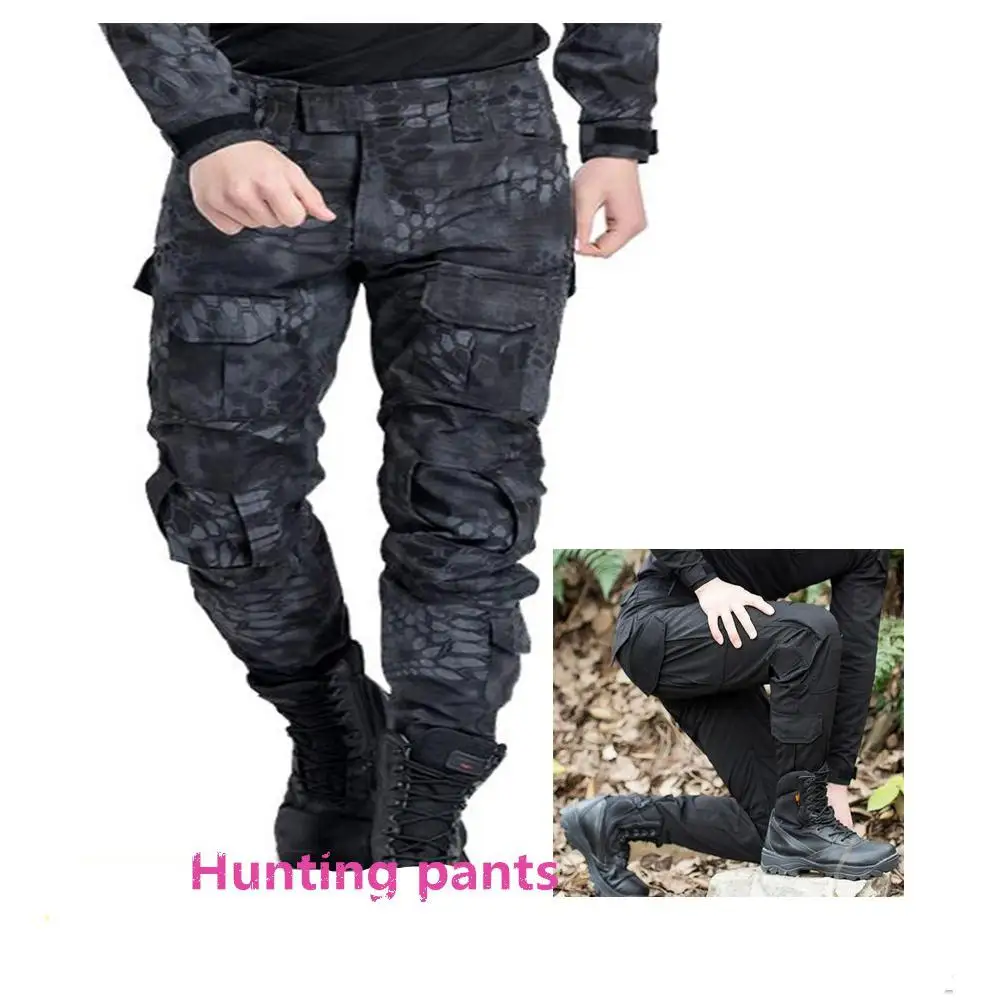 

Mounchain winter Men Camouflage hunting pants Combat Wear-resistant Outdoor Training Trousers 73-100 cm length 2019 new
