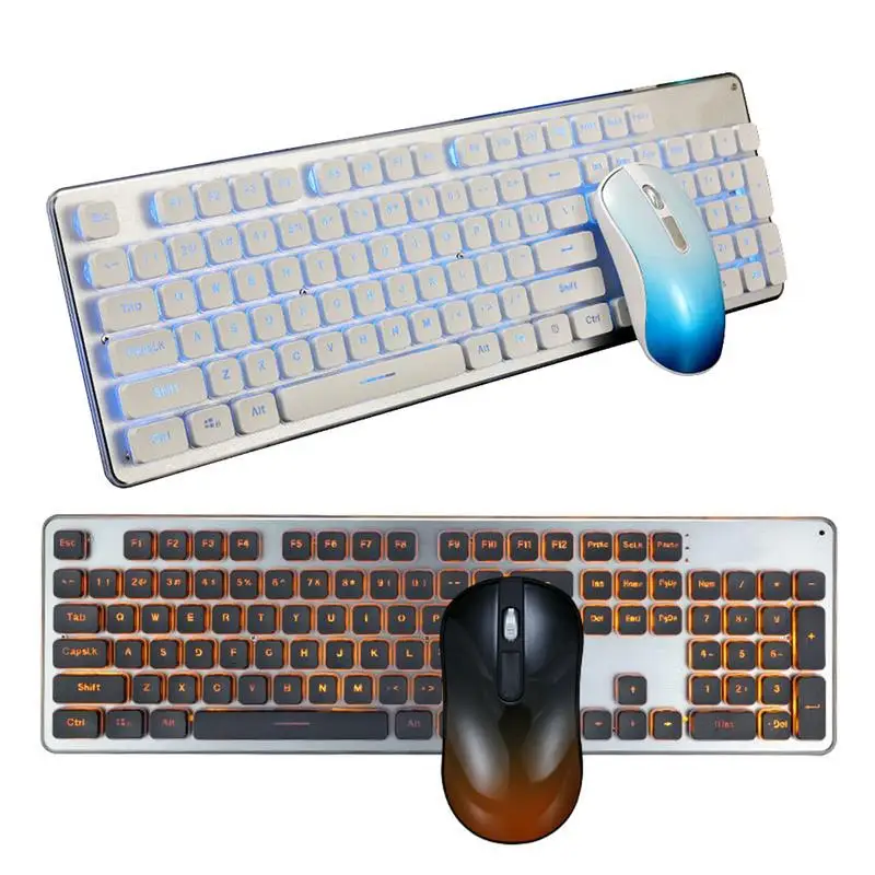 

Charging Light Game Mouse And Keyboard Set Mute Wireless Quiet Keyboard And Mouse Office Keyboard Mouse Can Auto Sleep