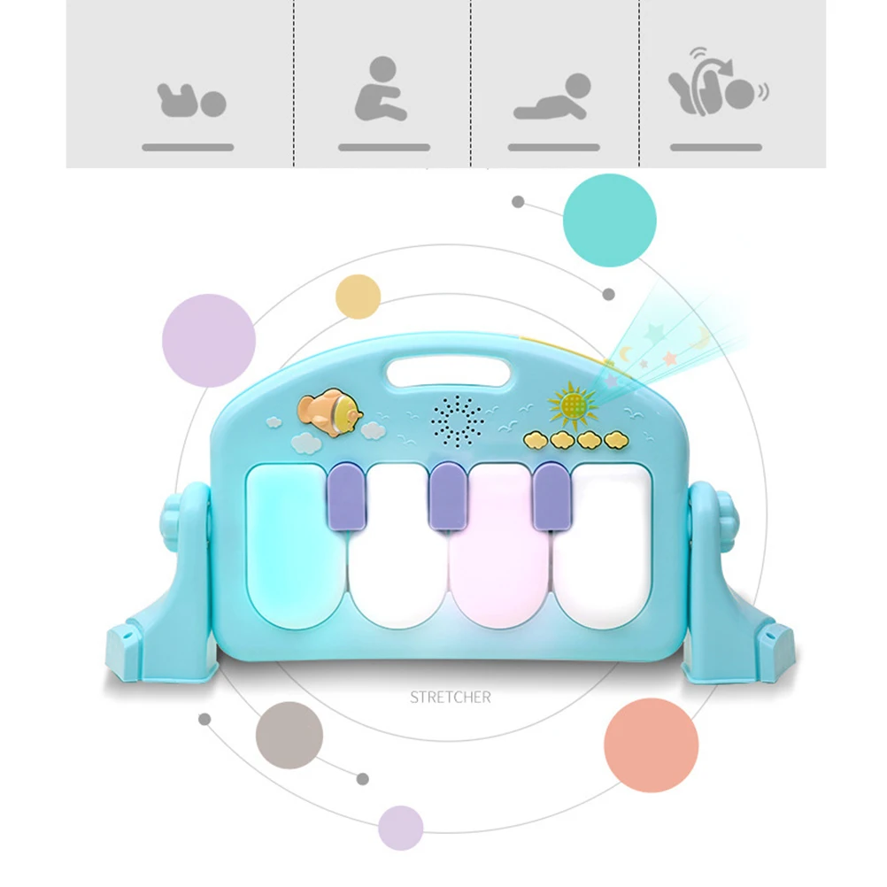 1 шт. для новорожденных, пианино, фитнес-рама, игровой коврик, музыкальная педаль, пианино, раннее образование, игрушка для игры на фортепиано, игрушка для занятий спортом, детский спортивный зал
