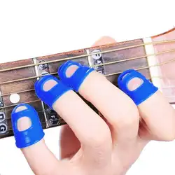 Guitar Fingertip протекторы силикагель Inger охранники для твердых 1 х бас белый, розовый, зеленый, серый, синий