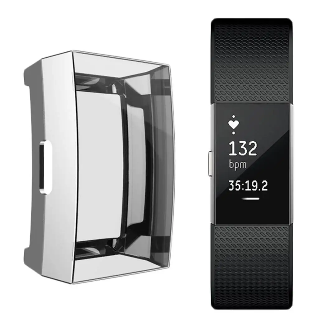 

Full Screen Protector Cover Smart Watch Protective Case For Fitbit Charge 2