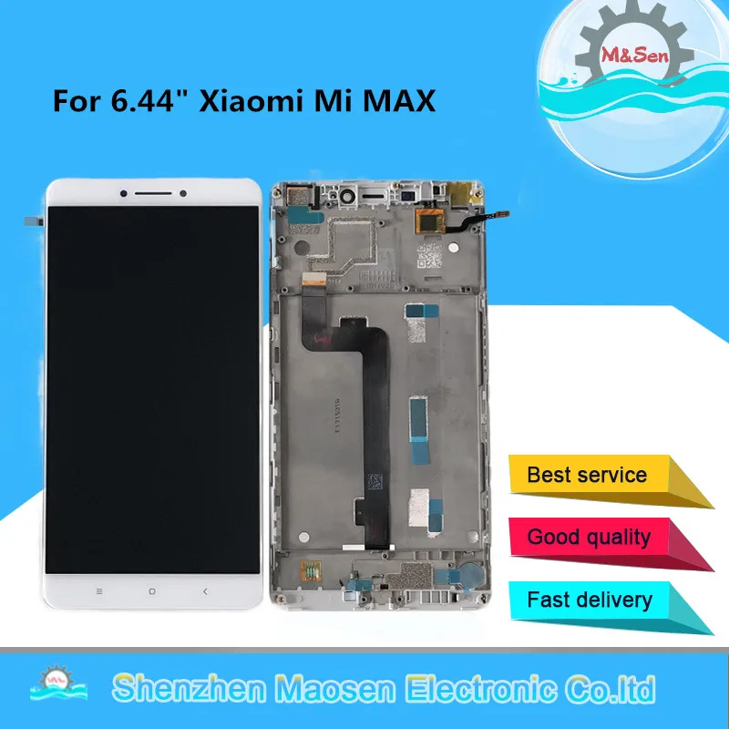 

M&Sen For 6.44" Xiaomi Mi MAX LCD Screen Display With Frame+Touch Panel Digitizer For Xiaomi MIMAX Mi Max Display Frame Assembly