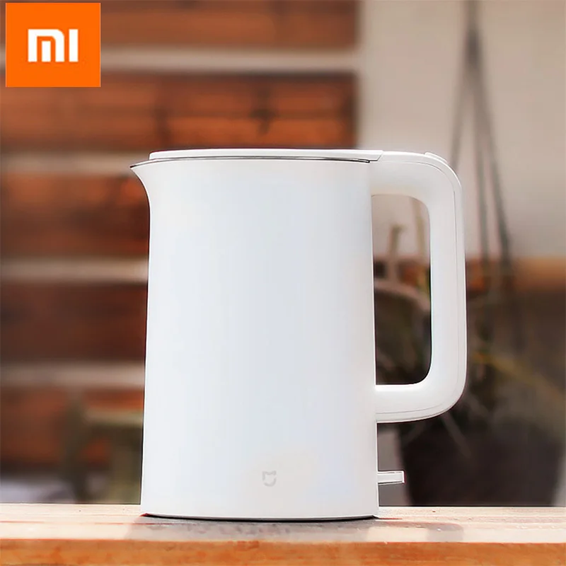 Xiao mi Электрический чайник быстрое кипячение из нержавеющей стали чайник для воды mi home 1.5L изоляция белый