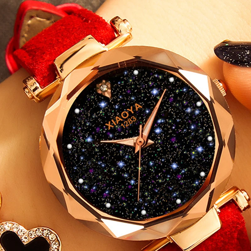 Женские кварцевые часы Orologio повседневные многоцветные с кожаным ремешком