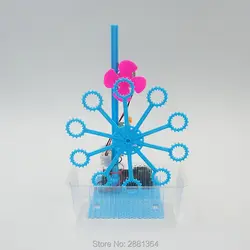 DIY пузырчатая машина Паровая обучающая игрушка в сборе пенящаяся машина для мальчиков и девочек пузырчатая вода выдувная игрушка научный