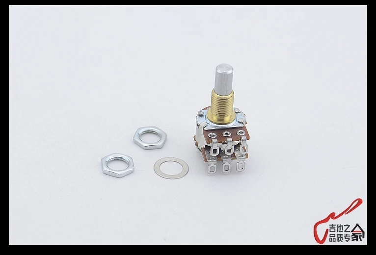 Guitar Potentiometer 1 Piece MN250K/MN500K Brass Bushing Solid Shaft Dual Blend Balance Potentiometer(POT) With Center Detent MADE IN KOREA